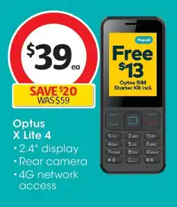 Coles Optus X Lite 4 offer