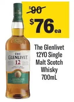 Coles The Glenlivet 12YO Single Malt Scotch Whisky offer