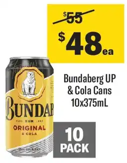 Coles Bundaberg UP & Cola Cans offer