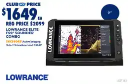 BCF Lowrance elite fs9" sounder combo offer