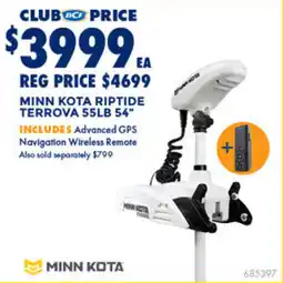 BCF Minn kota riptide terrova 55lb 54" offer