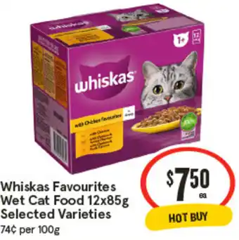 Whiskas Favourites Wet Cat Food Selected Varieties