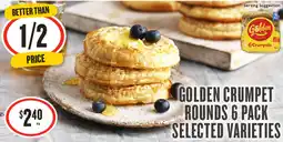 IGA Golden crumpet rounds selected varieties offer