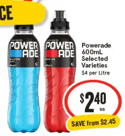 IGA Powerade Selected Varieties offer