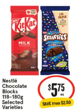 IGA Nestlé Chocolate Blocks Selected Varieties offer