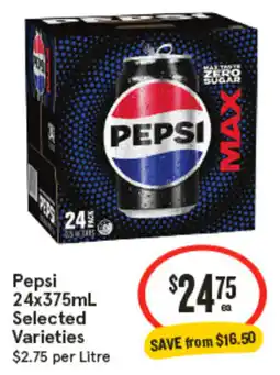 IGA Pepsi Selected Varieties offer