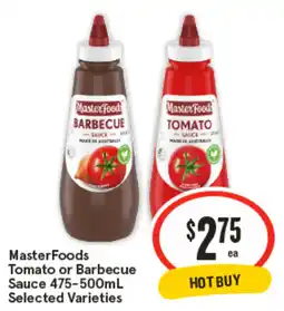 IGA MasterFoods Tomato or Barbecue Sauce Selected Varieties offer