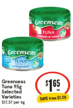 IGA Greenseas Tuna Selected Varieties offer