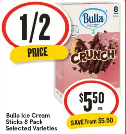 IGA Bulla Ice Cream Sticks Selected Varieties offer