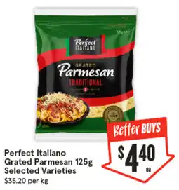 IGA Perfect Italiano Grated Parmesan Selected Varieties offer