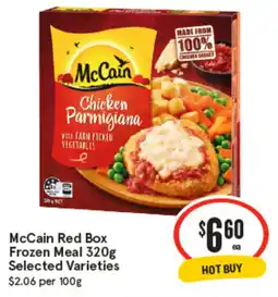 IGA McCain Red Box Frozen Meal Selected Varieties offer