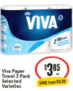 IGA Viva Paper Towel Selected Varieties offer