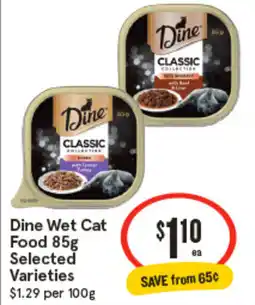 IGA Dine Wet Cat Food Selected Varieties offer