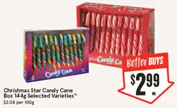 IGA Christmas Star Candy Cane Box Selected Varieties offer