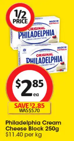 Coles Philadelphia Cream Cheese Block offer