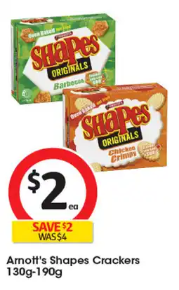 Coles Arnott's Shapes Crackers offer