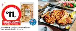 Coles Coles RSPCA Approved Chicken Boneless Herb & Garlic offer
