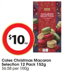 Coles Coles Christmas Macaron Selection offer