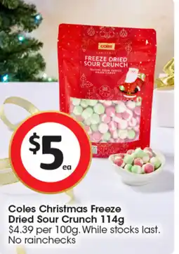 Coles Coles Christmas Freeze Dried Sour Crunch offer