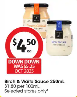 Coles Birch & Waite Sauce offer