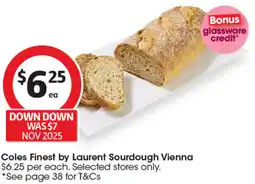 Coles Coles Finest by Laurent Sourdough Vienna offer