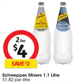 Coles Schweppes Schweppes Mixers offer