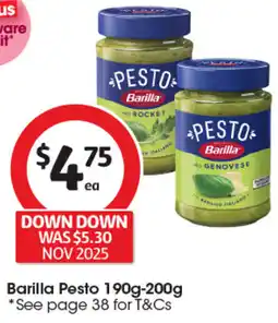 Coles Barilla Pesto offer
