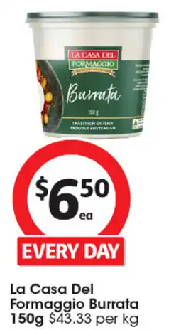 Coles La Casa Del Formaggio Burrata offer