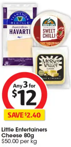Coles Little Entertainers Cheese offer