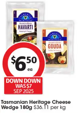 Coles Tasmanian Heritage Cheese Wedge offer