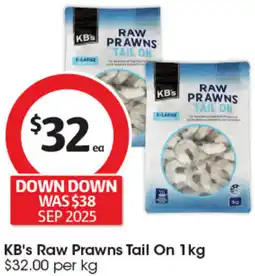 Coles KB's Raw Prawns Tail On offer