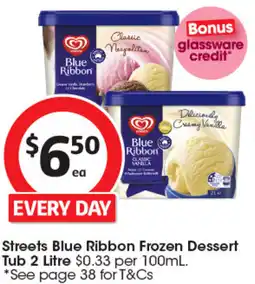 Coles Streets Blue Ribbon Frozen Dessert Tub offer