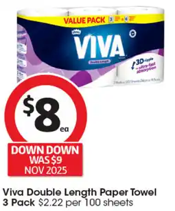 Coles Viva Double Length Paper Towel offer