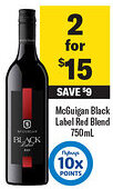 Coles McGuigan Black Label Red Blend offer