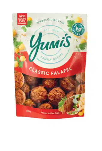 Coles Yumi’s falafel balls 225g offer