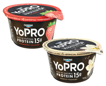 Coles Danone yopro yoghurt 160g offer
