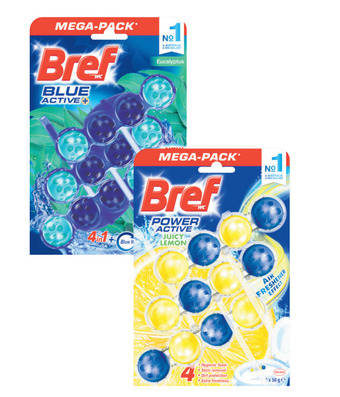 Coles Bref power active or colour toilet cleaner 3 pack offer