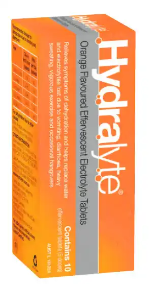 Coles Hydralyte effevescent electrolyte tablets orange 10 pack offer