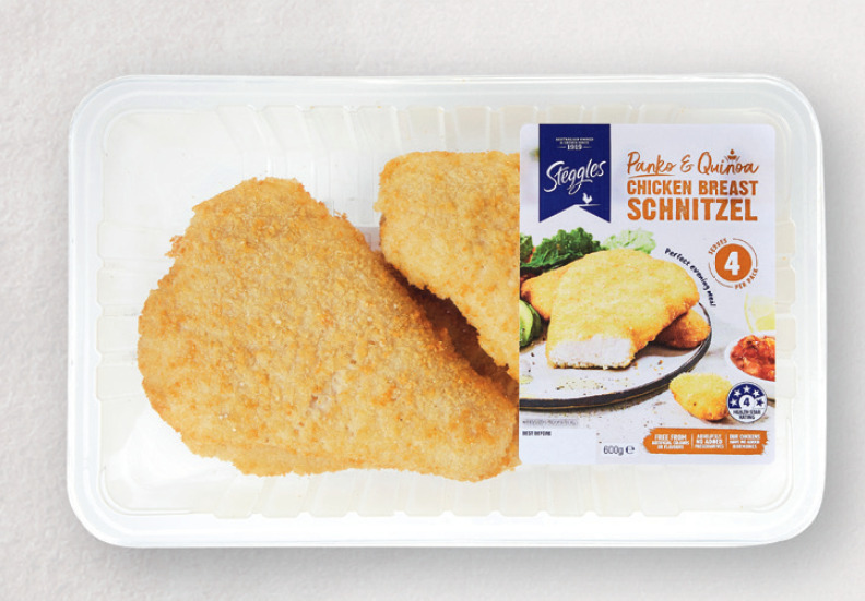 Steggles chicken breast schnitzel 600g offer at ALDI