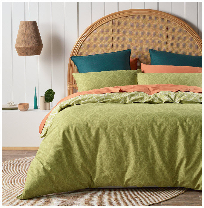 Textured cotton quilt cover set king size offer at ALDI