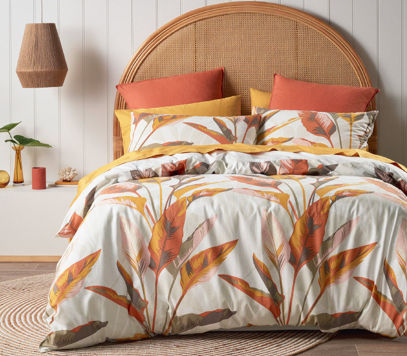 Textured cotton quilt cover set king size offer at ALDI