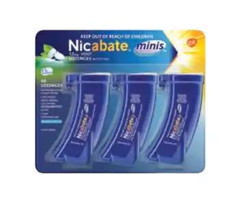 Chemist Discount Centre Nicabate mini mint 1.5mg lozenges 60 pack offer