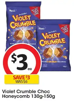 Coles Violet Crumble Choc Honeycomb offer
