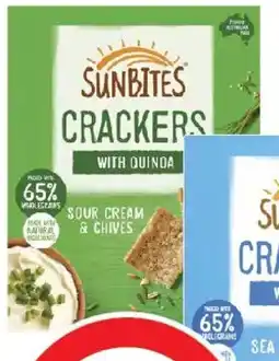 Coles Sunbites Biscuit Crackers Share Pack Sour Cream & Chives offer