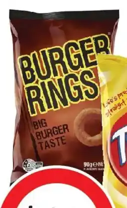 Coles Burger Rings Snacks offer