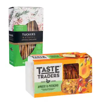Taste traders gourmet or tuckers artisan crackers 100g
