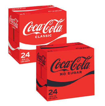 Coles Coca-cola soft drink 24x375ml offer