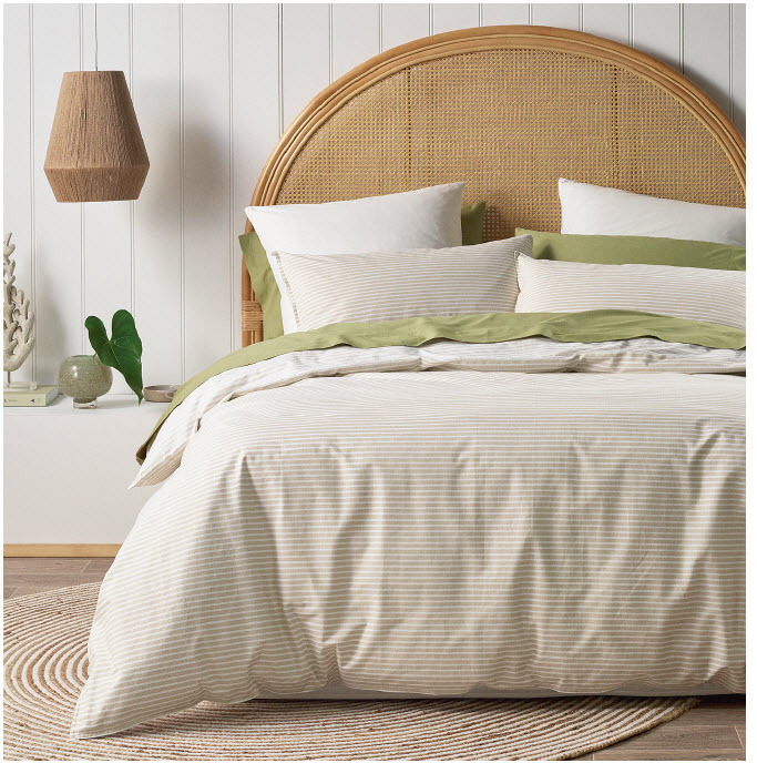 Textured cotton quilt cover set king size offer at ALDI