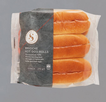 Specially selected brioche hot dog rolls 6pk/270g