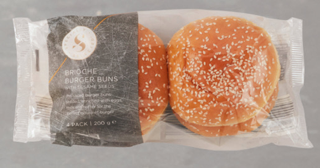 Specially selected brioche burger buns 4pk/200g offer at ALDI